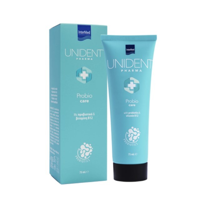 Unident Pharma Probio Care Toothpaste 75ml (Οδοντόπαστα με Προβιοτικά & Βιταμίνη Β12)