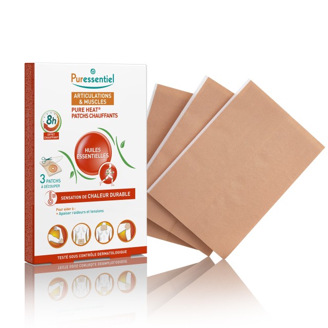 Puressentiel Muscles & Joints Heating Patches 3τεμ (Αυτοκόλλητα Θερμαντικά Επιθέματα για Χαλάρωση των Μυών & των Αρθρώσεων)