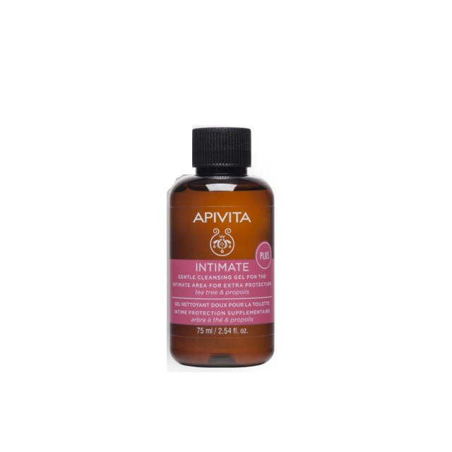 Apivita Intimate Plus Gentle Cleansing Gel 75ml (Απαλό Gel Καθαρισμού για την Ευαίσθητη Περιοχή για Επιπλέον Προστασία)