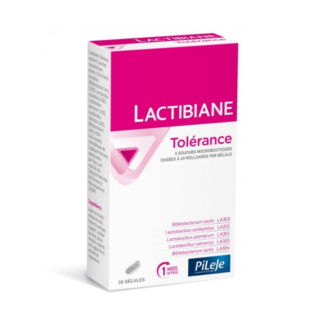 Pileje Lactibiane Tolerance 30caps (Συμπλήρωμα Διατροφής για Σύνδρομο Ευερέθιστου Εντέρου σε Συνδυασμό με Διάρροια)
