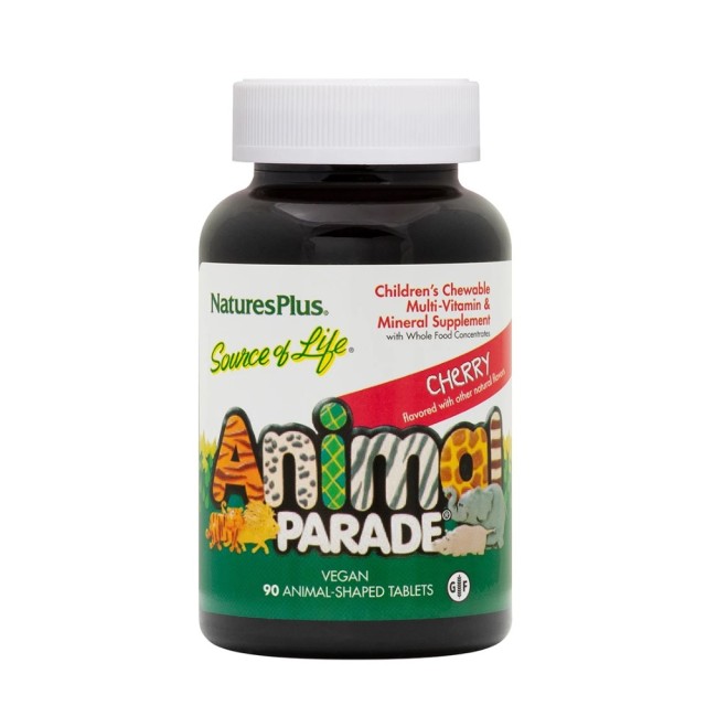 Natures Plus Animal Parade Cherry 90tabs (Παιδικές Μασώμενες Πολυβιταμίνες με Γεύση Κεράσι)