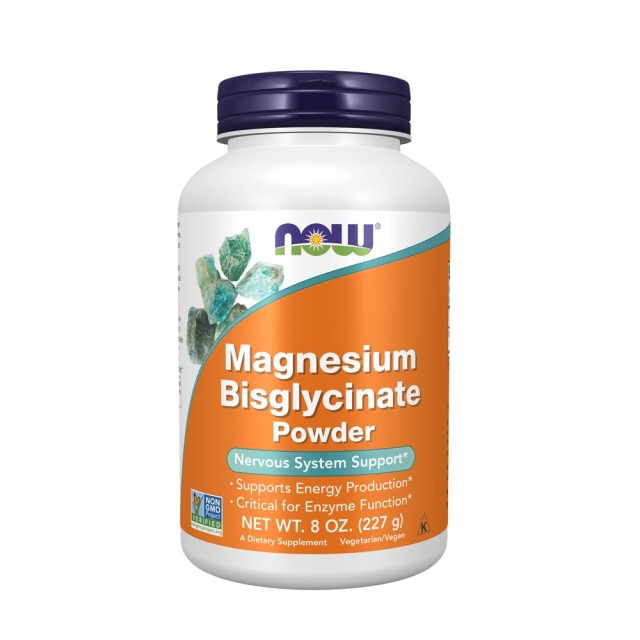 Now Magnesium Bisglycinate Powder 227gr (Γλυκινικό Μαγνήσιο σε Σκόνη)