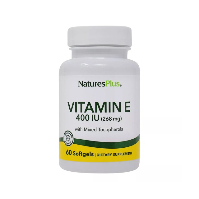 Natures Plus Mixed Tocopherol Vitamin E 400 Iu 60cap (Αντιοξειδωτικό)
