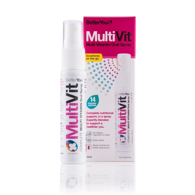 BetterYou Multivit Spray 25ml (Πολυβιταμινούχο Στοματικό Σπρέι για την Ενίσχυση του Οργανισμού)