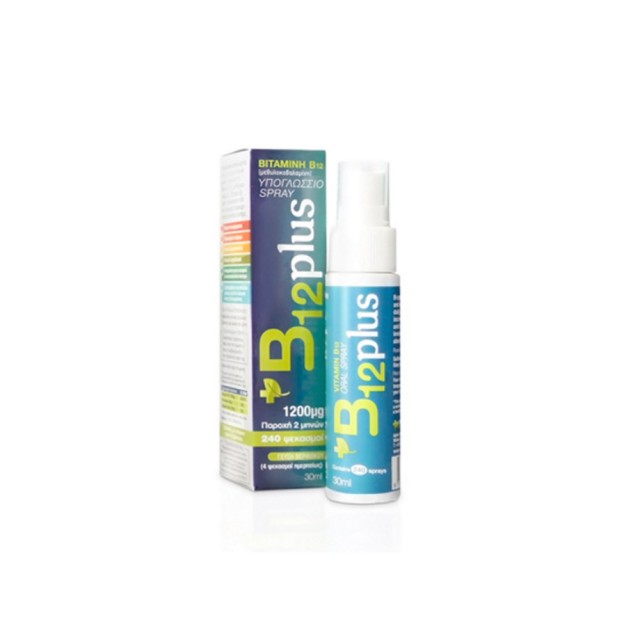 Bioplus B12 Plus Spray 30ml (Συμπλήρωμα Διατροφής σε Σπρέι με Βιταμίνη B12)