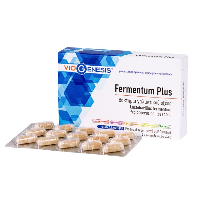 Viogenesis Fermentum Plus 30caps (Συμπλήρωμα Διατροφής με Βακτήρια Γαλακτικού Οξέος)