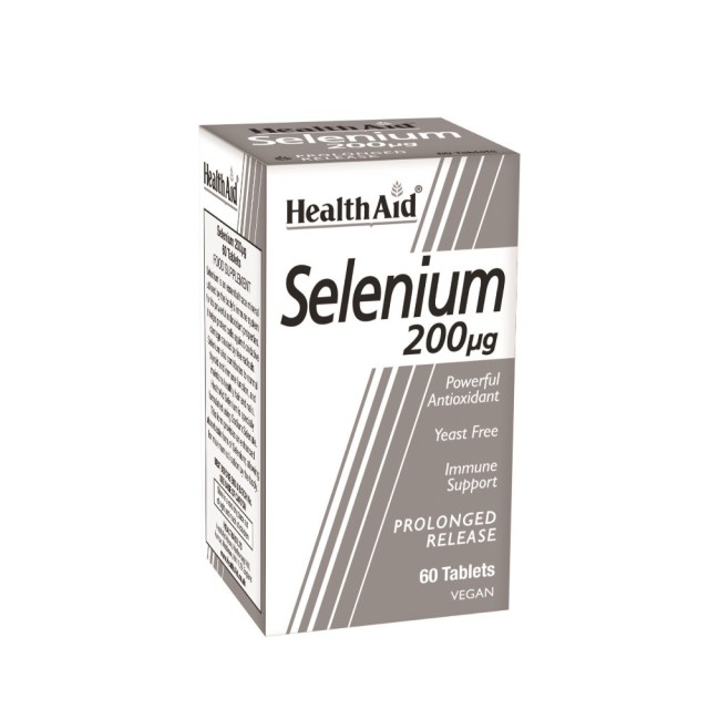 Health Aid Selenium 200μg 60tabs (Συμπλήρωμα Διατροφής Σελήνιο για Ευζωία & Προστασία των Κυτάρων Βραδείας Αποδέσμευσης)