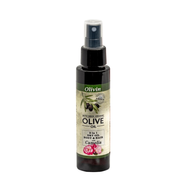 Olivin 2in1 Dry Oil Body & Hair with Camelia 100ml (Ξηρό Λάδι Σώματος & Μαλλιών για Ενυδάτωση & Λάμψη)