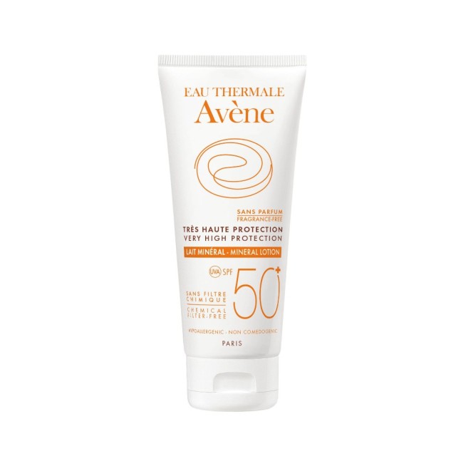 Avene Sun Care Mineral Lotion SPF50+ 100ml (Αντηλιακό Γαλάκτωμα Σώματος για Μη Ανεκτικό Δέρμα)