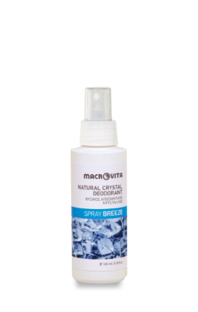 Macrovita Natural Crystal Deodorant Φυσικός Κρύσταλλος Spray Breeze100ml 