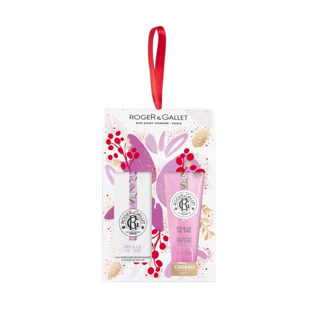 Roger & Gallet Feuille de Thé SET Wellbeing Fragrant Water 30ml & ΔΩΡΟ Shower Gel 50ml (ΣΕΤ με Άρωμα & Αφρόλουτρο Λεμόνι Καλαβρίας - Μαύρο Τσάι Κεϋλάνης - Σανδαλόξυλο)