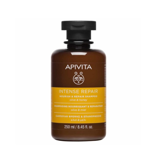 Apivita Intense Repair Nourish & Repair Shampoo 250ml (Σαμπουάν Θρέψης & Επανόρθωσης με Ελιά & Μέλι) 