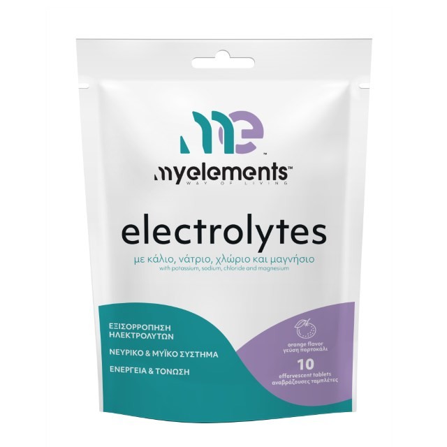 My Elements Electrolytes 10tabs (Συμπλήρωμα Διατροφής σε Αναβράζουσες Ταμπλέτες με Κάλιο, Νάτριο, Χλώριο & Μαγνήσιο για Εξισορρόπηση των Ηλεκτρολυτών)