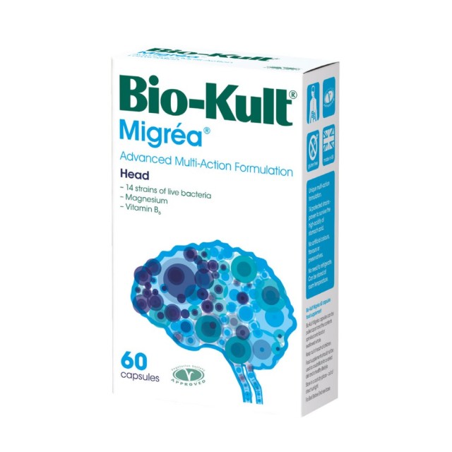 Bio-Kult Migrea 60caps (Συμπλήρωμα Διατροφής για τη Φυσιολογική Λειτουργία του Νευρικού Συστήματος & του Εντέρου) 