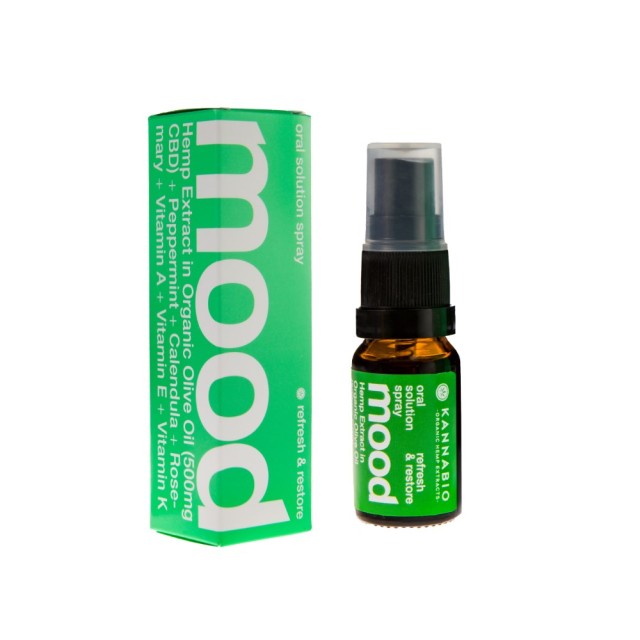 Kannabio Mood Refresh & Restore Οral Spray CBD 500mg 10ml (Στοματικό Σπρέι με Εκχύλισμα Βιολογικής Κάνναβης για Προστασία της Στοματική Υγιεινής)