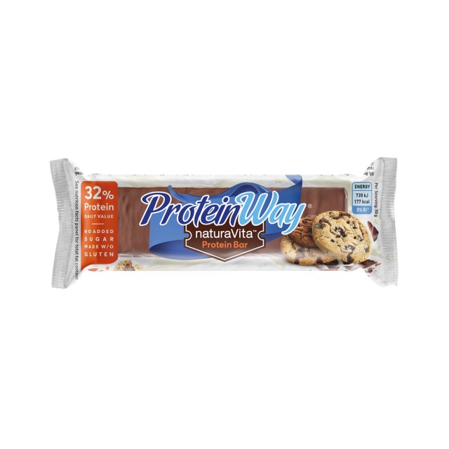 Natura Vita Protein Way Cookies Protein Bar 50gr (Μπάρα Πρωτεΐνης με Γεύση Μπισκότο & Επικάλυψη Κακάο)