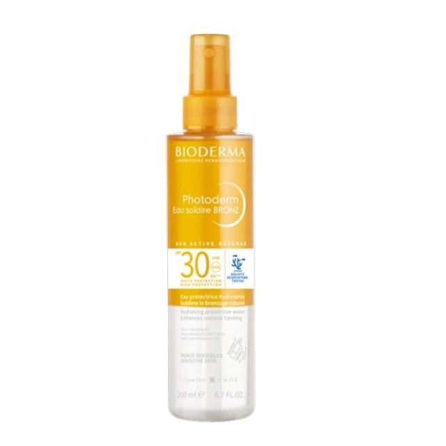 Bioderma Photoderm Eau Solaire Bronz SPF30 200ml (Ενυδατικό Αντηλιακό Νερό)