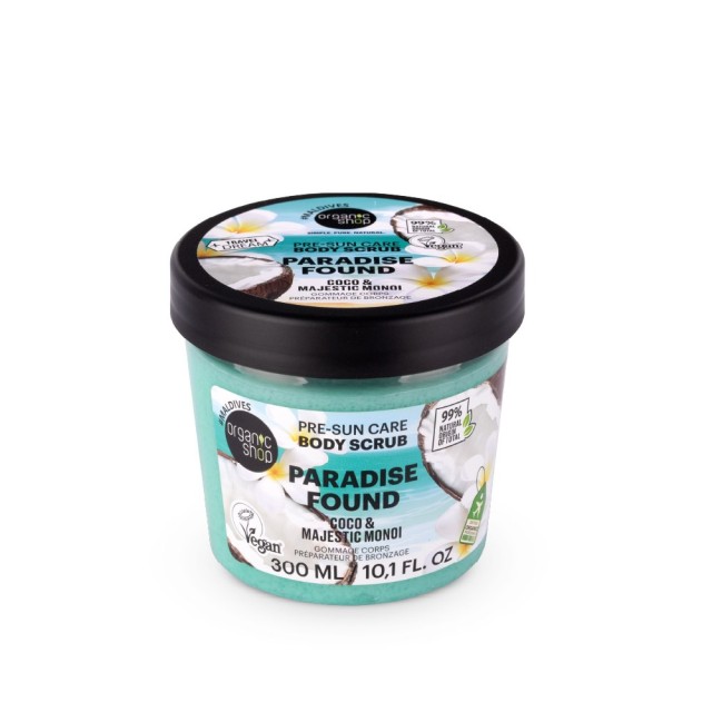 Natura Siberica Organic Shop Pre-Sun Care Body Scrub Paradise Found with Coco & Majestic Monoi 300ml