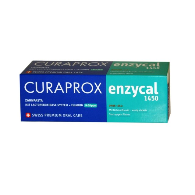 Curaprox Enzycal 1450 75ml (Οδοντόπαστα με Σύστημα Ενζύμων & Φθορίου που Ενισχύουν τη Φυσική Άμυνα του Στόματος)