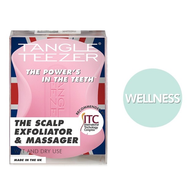 Tangle Teezer The Scalp Exfoliator & Massager Pink (Βούρτσα Μαλλιών για Απολέπιση & Αναζωογόνηση του Τριχωτού της Κεφαλής)