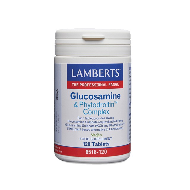 Lamberts Glucosamine & Phytodroitin Complex 120tab (Συμπλήρωμα Διατροφής με Γλουκοζαμίνη & Φυτοδροϊτίνης για Υγιείς Αρθρώσεις)