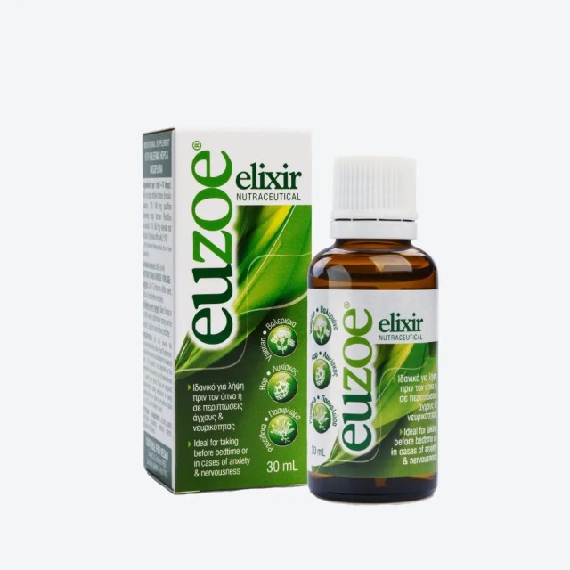 Unipharma Euzoe Elixir 30ml (Συμπλήρωμα Διατροφής Κατά του Άγχους & Βελτίωση του Ύπνου)