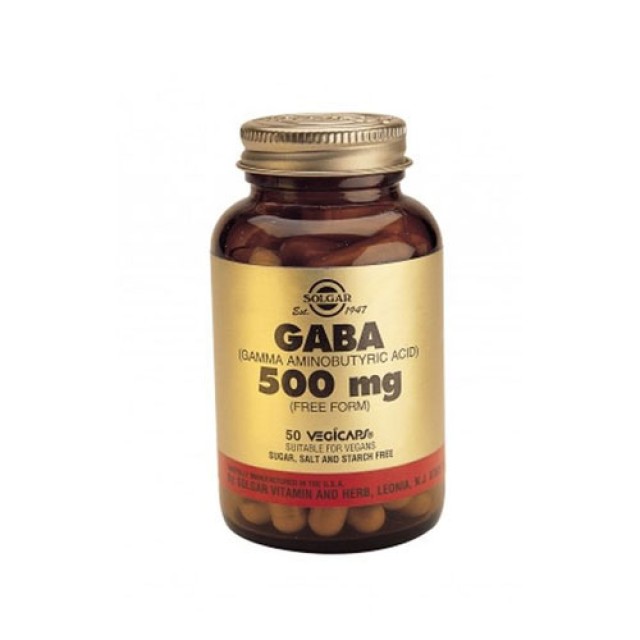 Solgar Gaba 500mg 50 vegetarian caps (Νευρικό Σύστημα)