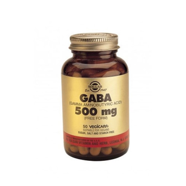 Solgar Gaba 500mg 50 Vegetarian Caps