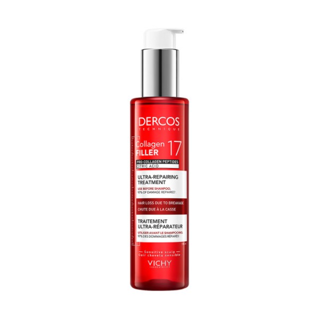 Vichy Dercos Collagen 17 Filler Pre-Shampoo 150ml (Θεραπεία Επανόρθωσης Μαλλιών)