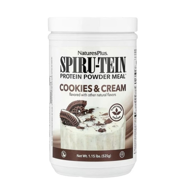 Natures Plus Spiru-Tein High-Protein Energy Meal Cookies and Cream 525gr (Συμπλήρωμα Διατροφής Πλήρο