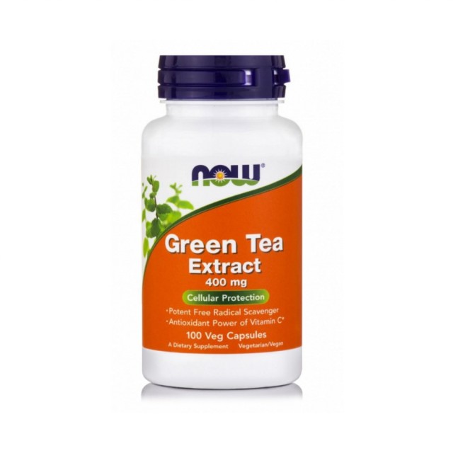 Now Foods Green Tea Extract 400mg 100caps (Συμπλήρωμα Διατροφής με Εκχύλισμα Πράσινου Τσαγιού)