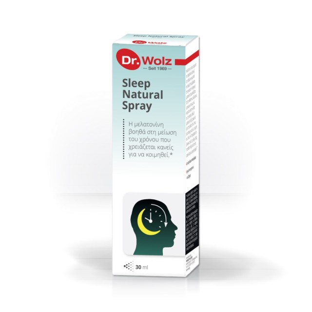 Dr. Wolz Sleep Natural Spray 30ml (Συμπλήρωμα Διατροφής με Mελατονίνη σε Σπρέι για την Αντιμετώπιση της Αϋπνίας)