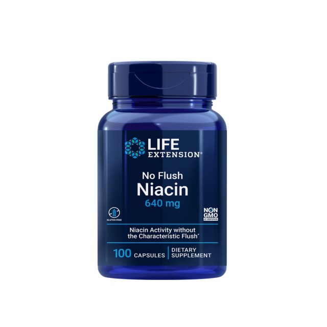 Life Extension No Flush Niacin 640mg 100caps