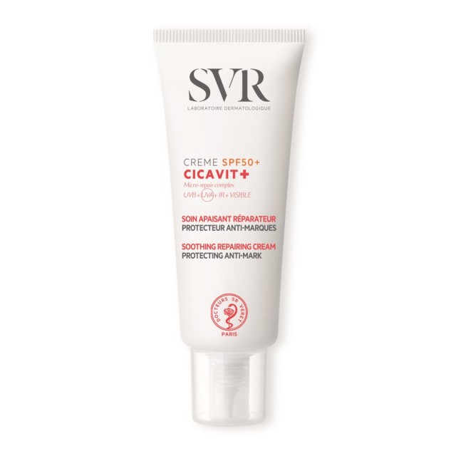 SVR Cicavit+ Cream SPF50+ 40ml (Καταπραϋντική & Επανορθωτική Κρέμα με Αντηλιακή Προστασία)