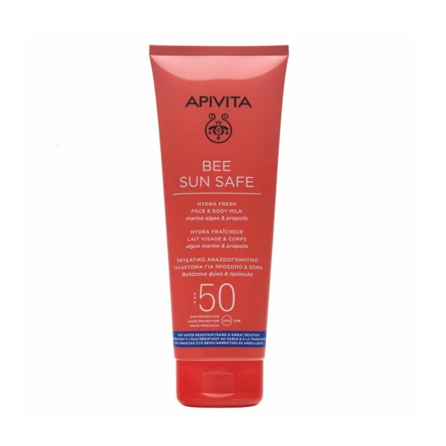 Apivita Bee Sun Safe Hydra Fresh Face & Body Milk SPF50 200ml (Ενυδατικό Αντηλιακό Γαλάκτωμα για Πρό