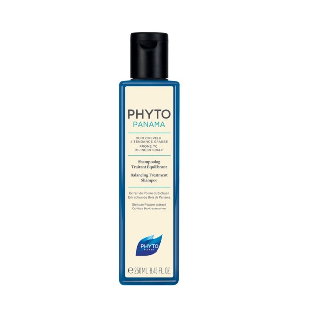 Phyto Phytopanama Balancing Treatment Shampoo 250ml (Εξισορροπιτικό Σαμπουάν Καθημερινής Χρήσης για Λιπαρά Μαλλιά) 