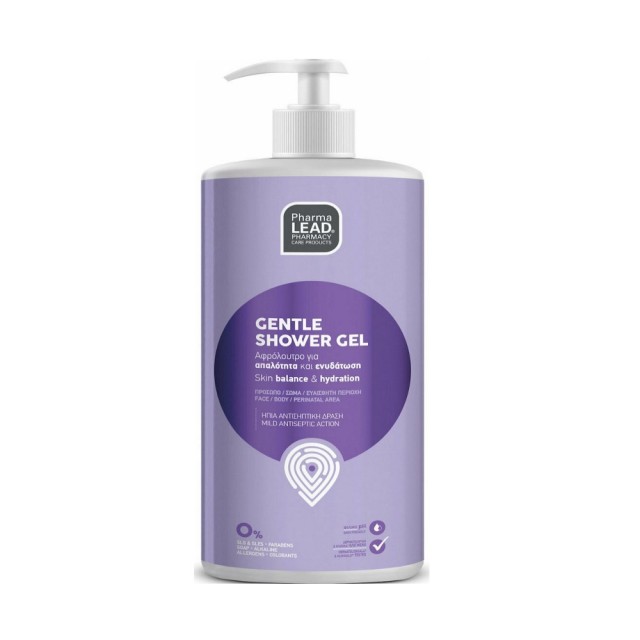 Pharmalead Gentle Shower Gel 1lt (Ενυδατικό Αφρόλουτρο για Πρόσωπο, Σώμα & Ευαίσθητη Περιοχή)