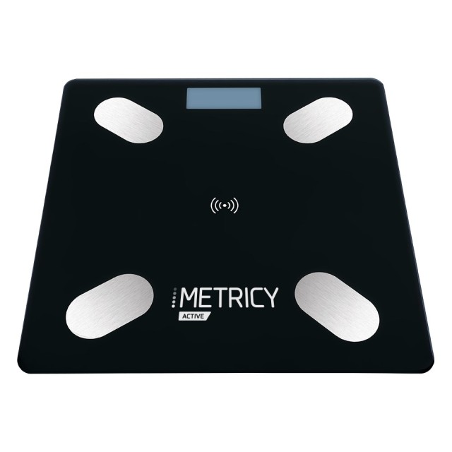 Metricy Active Smart Bathroom Scale Black (Έξυπνη Ζυγαριά Λιπομετρητής Μπάνιου - Μαύρη)