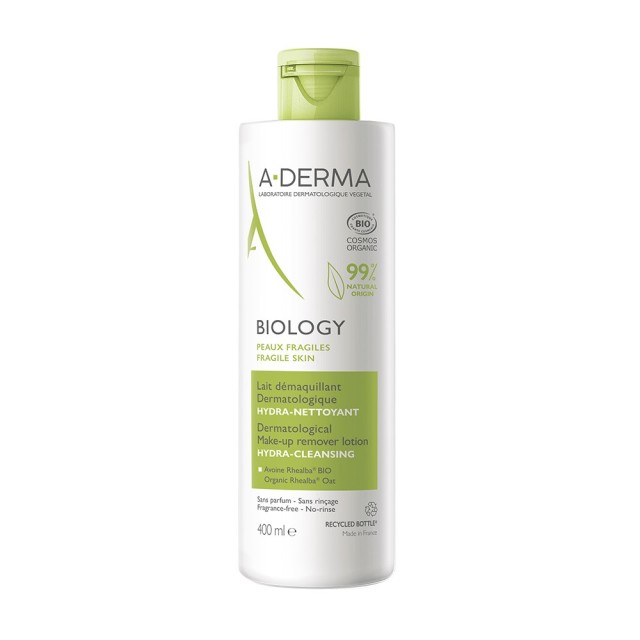 A Derma Biology Dermatological Make-up Remover Lotion 400ml (Γαλάκτωμα Ντεμακιγιάζ για Πρόσωπο & Μάτια)