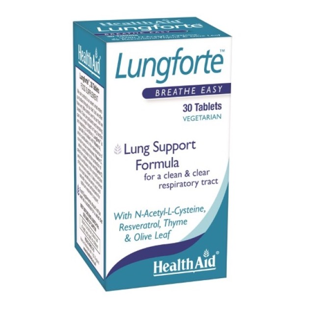 Health Aid Lungforte 30tabs (Συμπλήρωμα Διατροφής Για Προστασία Του Αναπνευστικού)