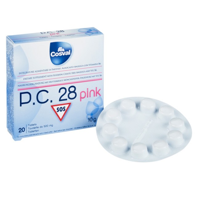Cosval Φυτικό Παυσίπονο PC 28 Pink 20tabs (Παυσίπονο για τους Πόνους Περιόδου)