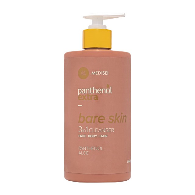 Panthenol Extra Bare Skin 3in1 Cleanser 500ml (3σε1 Καθαριστικό για Πρόσωπο, Σώμα & Μαλλιά)
