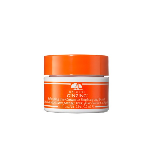 Origins GinZing Refreshing Eye Cream to Brighten & Depuff Warm 15ml (Αναζωογονητική Kρέμα Mατιών με Χρυσή Κεχριμπαρένια Απόχρωση)