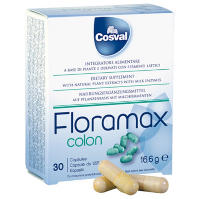 Cosval Floramax Colon 30caps (Προβιοτικά για την Αντιμετώπιση της Σπαστικής Κολίτιδας)