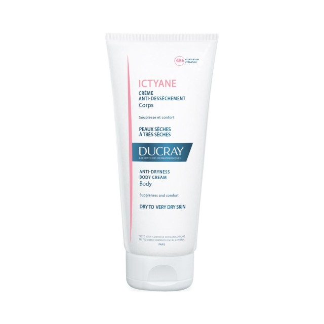 Ducray Ictyane Anti-Dryness Body Cream 200ml (Ενυδατική Κρέμα για Ξηρό Πρόσωπο & Σώμα)