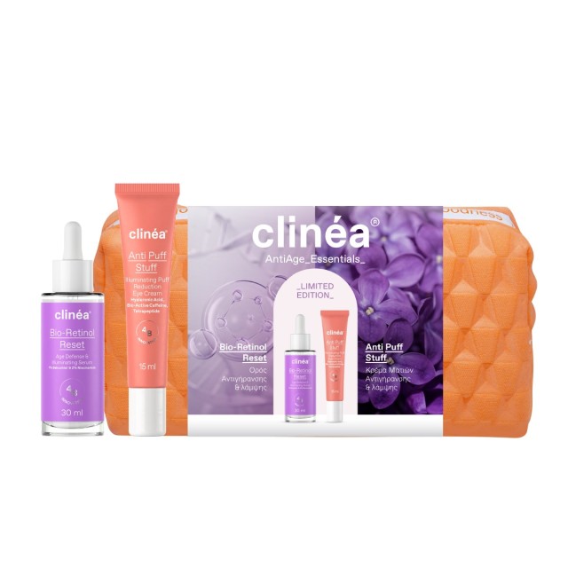 Clinea SET Anti-Age Essentials (ΣΕΤ με Ορό Αντιγήρανσης & Λάμψης & Κρέμα Ματιών για Λάμψη & ΔΩΡΟ Νεσεσέρ)