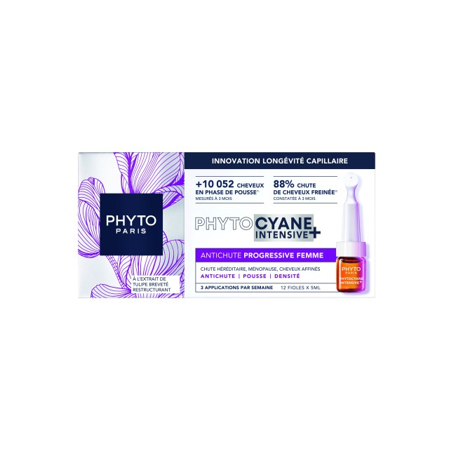 Phyto Phytocyane Intensive+ Women Anti Hair Loss Treatment 12x5ml (Αγωγή Κατά της Γυναικείας Προοδευτική Τριχόπτωσης)