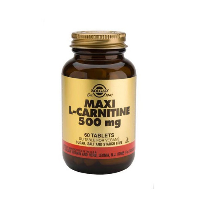 Solgar Maxi L Carnitine 500mg 60tabs (Καρνιτίνη)