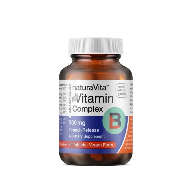 Natura Vita Vitamin B Complex 30caps (Συμπλήρωμα Διατροφής με Βιταμίνες του Συμπλέγματος Β)
