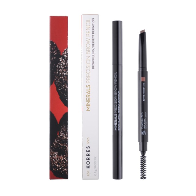 Korres Precision Brow Pencil 02 Medium Shade 0.2gr (Μολύβι Φρυδιών - Μεσαία Απόχρωση) 